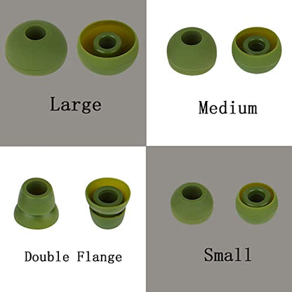 Silicone Ear Bud Tips Replacement Earbud Tips Compatible with Powerbeats 1/2/3 Wireless Beats by Dre Headphones,4 Pairs Earbud Cap - color: Grassland Green