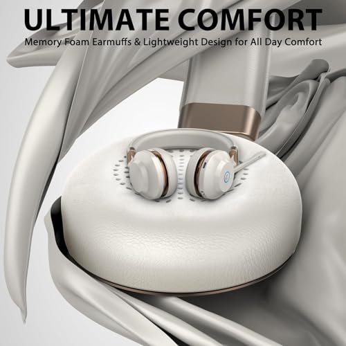 Wireless Headset with Mic for Work, Bluetooth Headset with Microphone Mute & USB Dongle, 45HrsWireless Headphones with Mic Noise Canceling& Charging Dock for WFH/Call Center/PC/Teams/Trucker/Office