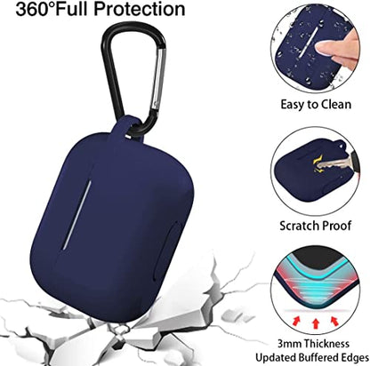 Lerobo for AirPod Pro Case, Soft Silicone Cover with Keychain, Navy Blue | Drop Protection, Scratch & Dust Resistant, Wireless Charging, Compatible with Apple AirPods Pro 2/1 Case Cover for Women Men - color: Navy Blue