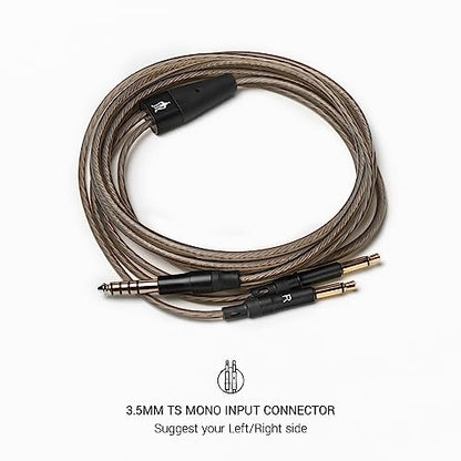 MEZE AUDIO | 4.4mm OFC Upgrade Balanced Cable for 99 Series | Silver-Plated OFC Copper | 4.4mm Male to Dual TS Mono 3.5mm Male Connector Plug | Cable Length 1.50m/4.9ft - size: 4.4 mm ( Balanced )