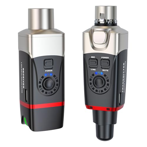 Xvive U35 Wireless Microphone System 5.8GHz Wireless XLR Transmitter and Receiver for Dynamic Microphone, Audio Mixer, PA System, Channel Scan Mode - color: U35