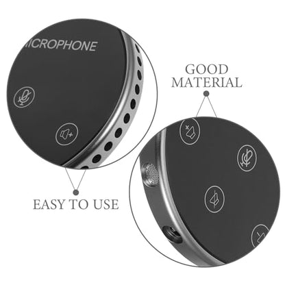 VILLCASE 360° Omnidirectional USB Microphone for Conference Calls and Live Streaming, Versatile Desktop Mic for Laptop and Computer, Black Compact Audio Pickup Tool for Video Meetings