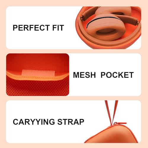Headphone Case for Skullcandy Crusher/Hesh/Evo Headphone, Orange - color: Orange