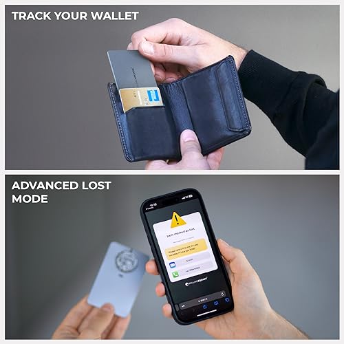 Rolling Square AirCard E, Replaceable Batteries Wallet Tracker Bluetooth Find My Network Compatible with Business Card QR Code - 0.12in Super Thin