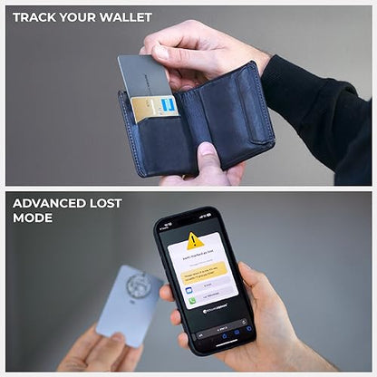 Rolling Square AirCard E, Replaceable Batteries Wallet Tracker Bluetooth Find My Network Compatible with Business Card QR Code - 0.12in Super Thin
