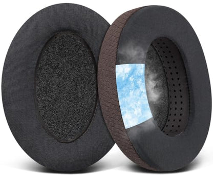SOULWIT Cooling-Gel Earpads Cushions Replacement for Sennheiser HD650, HD660 S, HD660S2, HD600, HD6XX, HD58X, HD580, HD565, HD545, HD535 Headphones, Ear Pads with Ice Silk Fabric - Dark Coffee - color: Dark Coffee