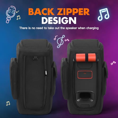 Speaker Cover Case Compatible with JBL PartyBox 120/PartyBox 110 | Protective Dustproof Carrying Cover, Side Pockets for Microphone, for Outdoor Travel, Parties, Home Use, with Open Bottom - size: For JBL partybox 120/110