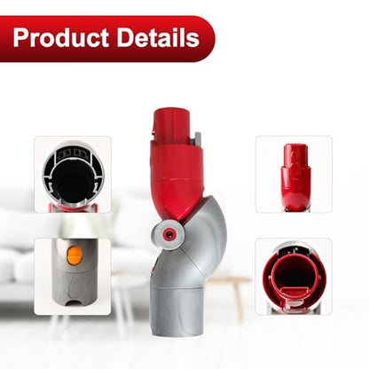Vacuum Attachment Adapter, Quick Release Low Reach Adaptor Compatible with Dyson Conversion Head, Applicable to V7 V8 V10 V11 V15 Vaccum Cleaner, Accessories for Cleaning Under Sofas at Home