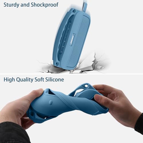 Silicone Cover for Bose SoundLink Flex Portable Speaker 2nd Gen | Scratch-resistant, Unhindered Sound, Silicone Construction, Portable Carrying Silicone Cover, Blue Dusk Silicone Cover - color: Blue Dusk Cover