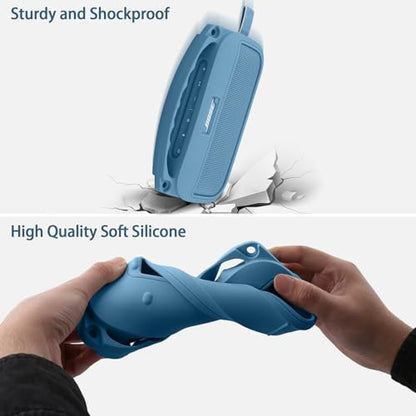 Silicone Cover for Bose SoundLink Flex Portable Speaker 2nd Gen | Scratch-resistant, Unhindered Sound, Silicone Construction, Portable Carrying Silicone Cover, Blue Dusk Silicone Cover - color: Blue Dusk Cover