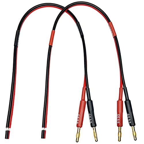 CNCESS Banana Plug to Bare Wire Open End Cable, 14AWG, 2-Pack (1 Foot) - size: 1 Foot