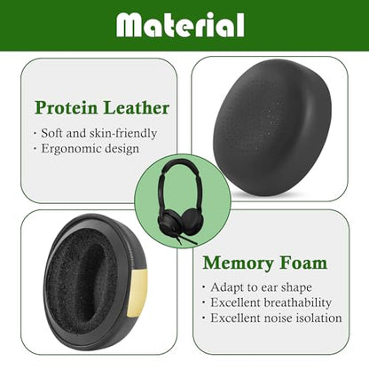 Evolve2 30 SE Earpads Replacement Cushion Compatible with Jabra Evolve2 30 SE (Evolve 2 30MS 30UC 30SE) Wired Stereo Headset Ear Pads with Protein Leather