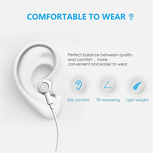 2 Pack-USB C Headphones for iPhone 17/16/15 Earbuds USB C Wired Earphones | with Mic & Remote Control Noise Cancelling for iPhone 15, iPad Pro, Galaxy S23/S22/S21/S20/Ultra Note 10/20, Pixel 7/6/6a/5/4