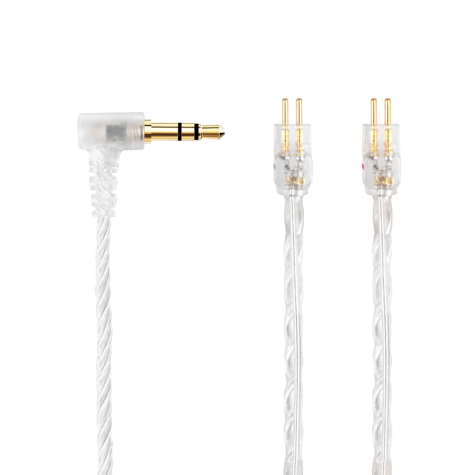 SOUNDLINK 2Pin Earphone Cable Wire for in-Ear Monitor Fits for 1964 w4r um3x es3 es5 - Silver - color: Silver
