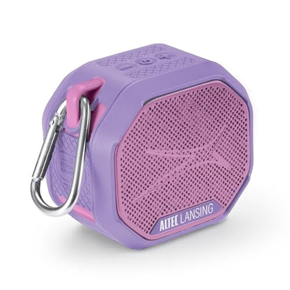 Altec Lansing HYDRATREK Magnetic Bluetooth Speaker, Waterproof IP67, Portable Speaker, True Wireless Pairing, USB-C Quick Charge, 3.7V 400mAh Battery, Voice Assistant, Perfect for Any Adventure - color: Purply Pink