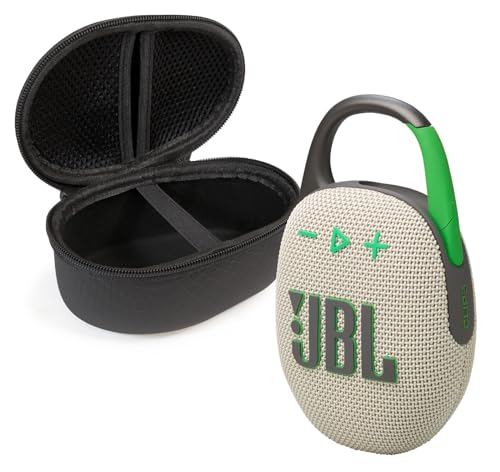 JBL Clip 5 Bluetooth Speaker and divvi! Protective Case - Sand - color: Sand