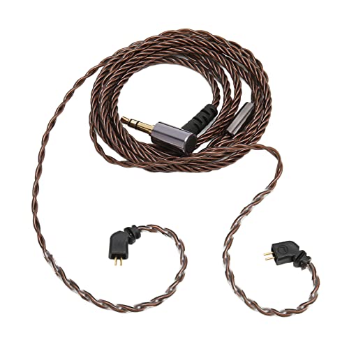 WW Replacement Earphone Cable, Oxygen Free Copper Headphone Upgrade Cable with Pre - Formed Ear Hooks, for TFZ TRN AS10 AS06 ZST ZS3 UE QDC CCA 2 - Pin 0.78mm