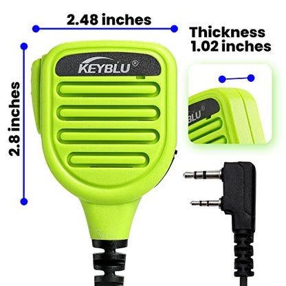 Waterproof Shoulder Speaker Mic 2 Pin Two Way Radio Microphone with 3.5mm Audio Jack Compatible with BaoFeng GT-5R / UV-5R, BTECH, Kenwood and Retevis Radios Walkie Talkie