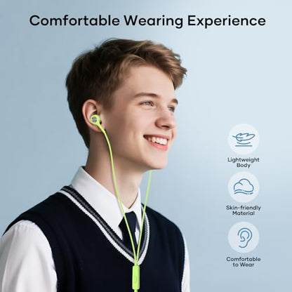 LWZCAM Wired Earbud 5 Pack with 3.5mm Stereo Headphones with Microphone | Bass-heavy sound, a built-in microphone, tangle-free design, ergonomic in-ear style, and compatibility with all 3.5mm jacks - color: Black