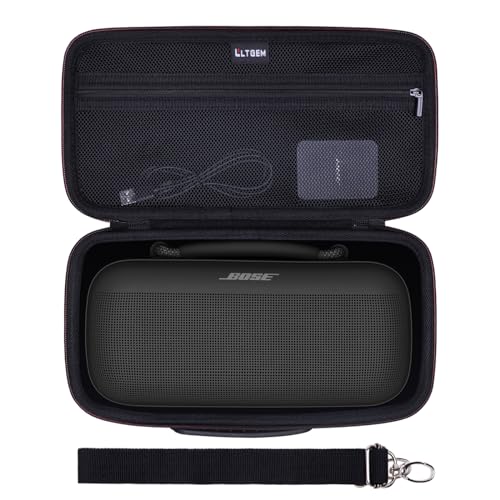 Case for Bose SoundLink Max Bluetooth Speakers Black | Hard Carrying Travel Case for Bose SoundLink Max Bluetooth Speakers - color: Black
