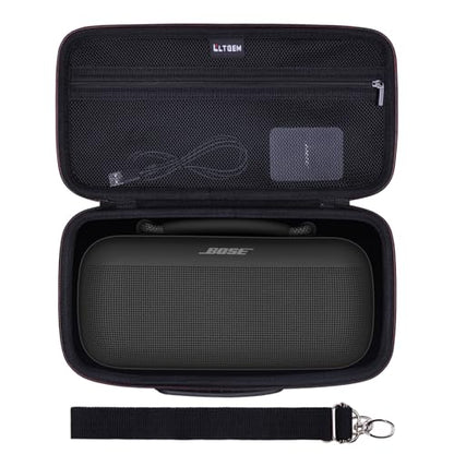 Case for Bose SoundLink Max Bluetooth Speakers Black | Hard Carrying Travel Case for Bose SoundLink Max Bluetooth Speakers - color: Black