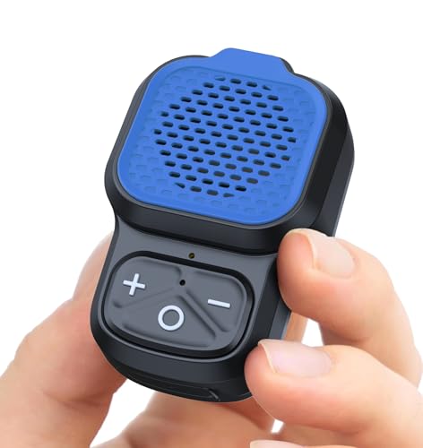 KAIY Wearable Bluetooth Speaker with Mic Portable Clip On Speakers - color: Blue