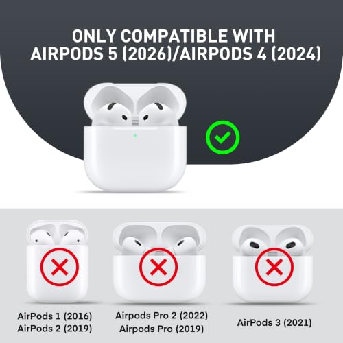 for AirPods 4 Case & AirPods 5 Case with Magnetic Lock, Red Camo - color: Camo Red, size: AirPods 4 Case 2024 / AirPods 5 Case 2026