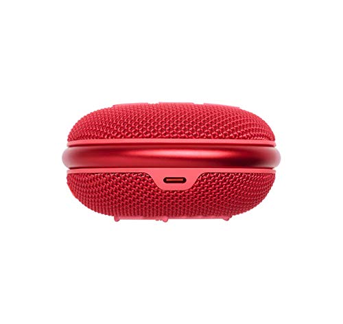 JBL Clip 4 Portable Bluetooth Speaker (Red) + Bundle with divvi! Protective Hardshell Case (Black) - color: Red