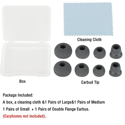 4 Pairs Silicone Ear Tips Earbuds Replacement Tips Earbuds Cap Eartips Tips Compatible with Powerbeats 1/2/3 Wireless Beats by Dre Headphones - color: Asphalt ash