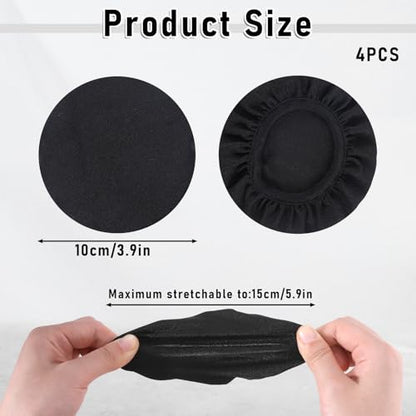 Piriuuo 2 Pairs Headphone Covers, Washable Headphone Ear Covers Stretchable Headphone Covers for Ears Black Headset Ear Covers Earphone Covers Headphone Ear Covers Replacement