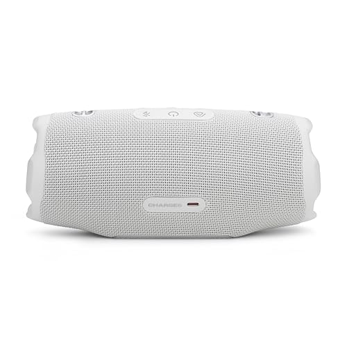 JBL Charge 6 Portable Bluetooth Speaker, Waterproof, Drop-Proof - White | Long Battery Life Up To 28 Hours, Quick Charging, Built-In Powerbank, Weatherproof For Outdoor, Poolside, And Shower Use - color: White