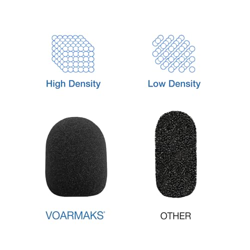 4 Pcs Mic Cover Compatible with Sennheiser HD 500 BAM Microphone, HMD300, HMD26, HME26, HMD27, HMDC27, HME27, HMD46, HME46, 556955 SPARE MICROPHONE BOOM, Replacement Foam Mic Windshields