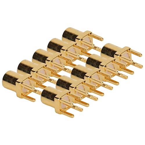 FILFEEL MMCX KE Connector Solder Female 4 Pin PCB Earphone Cable Repair Upgrade Parts, Modular Replacement Component for Headphone Wiring, Stereo Balanced Assembly Low Plug Receptacle