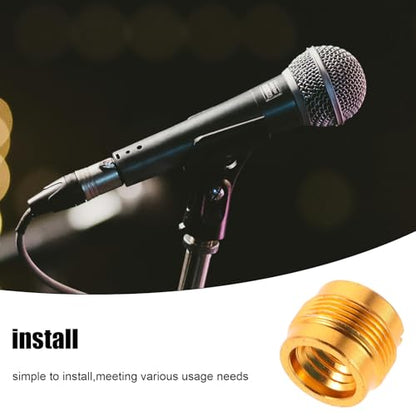 8pcs Metal Microphone Adapter Set 3/8" Female to 5/8" Male Thread Adapter for Mic Stand with Noise Reduction and Secure Fit, Unique Design for Microphone Mounts and Shock Mount