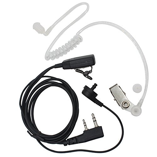 KENMAX® 2 Pin Air Covert Acoustic Earpiece Headset for Two Way Radio Kenwood PUXING Baofeng UV-3R Plus UV-5R UV-5RA 888S - color: Pack of 4
