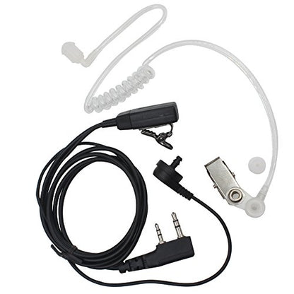 KENMAX® 2 Pin Air Covert Acoustic Earpiece Headset for Two Way Radio Kenwood PUXING Baofeng UV-3R Plus UV-5R UV-5RA 888S - color: Pack of 4