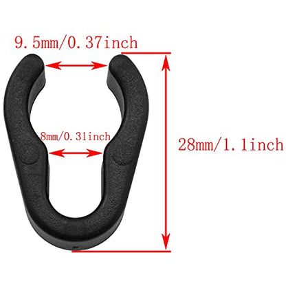 TAODAN 30PCS Durable and Flexible ABS Plastic Clips Mic Cable Clips Universal Microphone Boompole Cable Clip Set Speech Microphone Holder Clip(15, 20, 25mm, each 10 pieces)