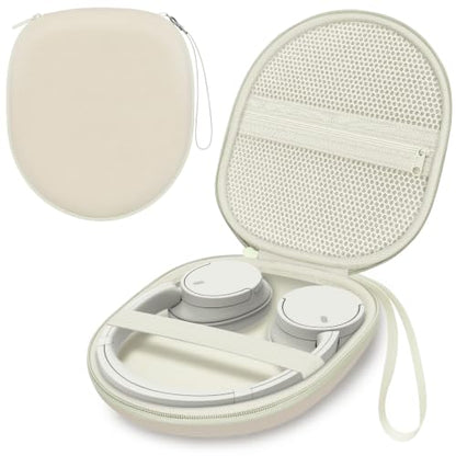 Headphone Headset Case Compatible with Soundcore by Anker Q20i/JLab/TALIX H30/JBL Tune 510BT 720BT 520BT 770NC/Sony WH-CH520 WH-CH720N/BERIBES/KVIDIO Wireless On-Ear Headphones,Cream - color: Light Khaki