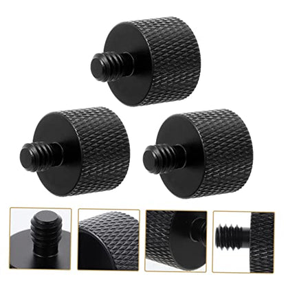 Abaodam Microphone Arm Desk Mount Screw Adapter 5/8 to 1/4 Thread Metal Screw Set