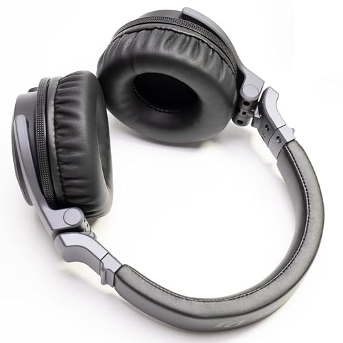 Soft Protein Leather Ear Pads for Pioneer HDJ CUE1 Cue One, HDJ500 DJ Headphone (Black) - color: Black