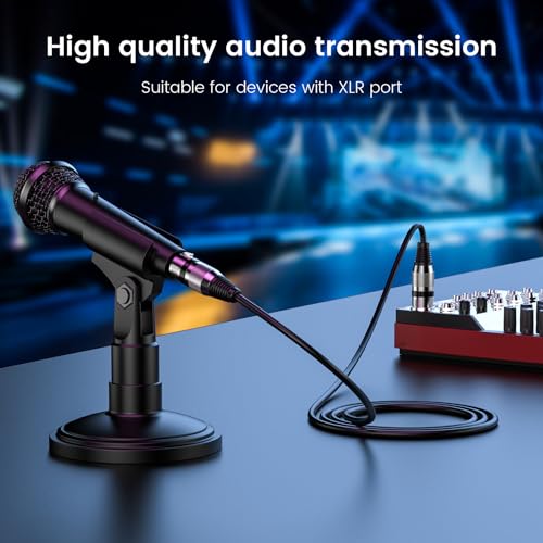 MOSWAG XLR to XLR Cables, 3.28FT/1M XLR Microphone Cable, Mic Cable 3 Pin Balanced Shielded XLR Cable for Speaker Wire, DJ Equipment, Audio Sound Consoles,Recording Studio,Recording Microphones - size: 3.28FT/1M