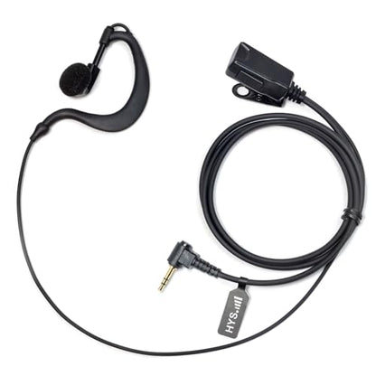 HYS G Shape Soft Ear Hook Walkie Talkie with Mic Headset, Push to Talk Earpiece with Mic for Motorola T460 T100 T800 T600 Talkabout Radio Walkie Talkies Single Pin - size: 7pcs