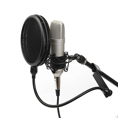 LyxPro MOP-28 Dual Layer Microphone Pop Filter with Flexible Gooseneck