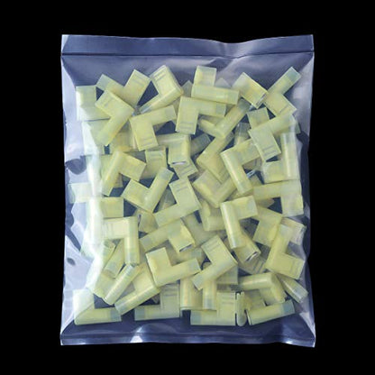 XHF 90 Degree 12-10 AWG Flag Shaped Right Angle Spade Connectors Terminals Nylon Fully Insulated Quick Crimp Wire Connectors 50 Pcs - size: Yellow 50PCS