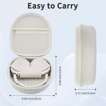 3 in 1 Silicone Cover and Case for Apple Airpods Max 2/ Airpods Max Headphones, AirPods Max Hard Case and Anti-Scratch Ear Pad Case/Ear Cups/Headband Covers Accessories (Starlight case & Cover) - color: Starlight case & cover