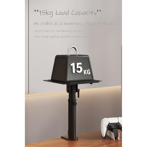 Desktop Clamp-on Speaker Stands Height Adjustment and Tilt for Studio Computer Office