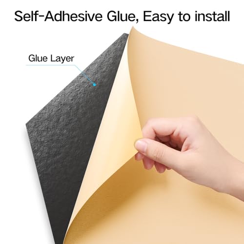 12-Pack Self-Adhesive Acoustic Panels 12" x 10" x 0.4" High-Density, Flame-Resistant Soundproof Foam. Absorbs Noise and Eliminates Echoes, Hexagonal 3D Design (White Face) - color: WhiteFace + BlackBase, size: Y-Cut Hexagon 12 Pack