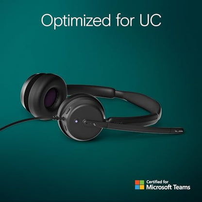 EPOS Impact 460T Binaural On-Ear USB C and USB A Wired Headset with Dual Noise-Canceling Mics, Microsoft Teams Certified, Plug-and-Play, Ideal for Office, Remote Work, Zoom & Business Calls - style: Stereo, Team Certified