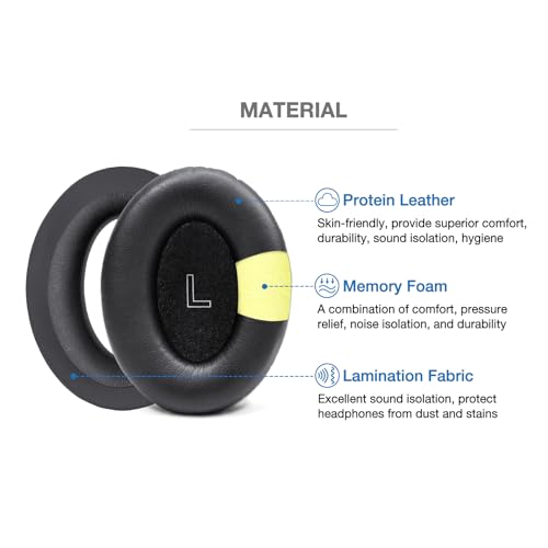 Replacement Ear Pads Headband Cushion Pad Compatible with Bose A30 Aviation Headset Including Inner Foam Filter Inserts, 3 Mic Covers Windscreen, Protein Leather Memory Foam (Refresh Kit)