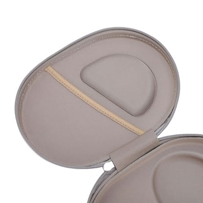 Hard EVA Carrying Case for Headphones, PU Leather Protective Travel Storage Bag with Shockproof Design, Gray - color: Gray